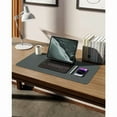 thumbnail image 6 of Leather Desk Mat - Non-Slip PU Desk Pad for Office and Home - Desk Organization and Accessories - Ideal for Large Mouse Pad and Desk Mats on Top of Desks (35.4" x 15.8", Dark Green), 6 of 8