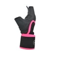 thumbnail image 3 of Lumintrail Half Finger Sports Exercise Gloves Anti-Slip Gel Padding Wrist Wrap Mens Womens Breathable Lycra Washable Weight Lifting Fitness Cycling, 3 of 5