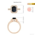 thumbnail image 5 of ANGARA Natural 2.45 ct Blue Sapphire Engagement Ring with Diamond Halo in 14K Rose Gold for Women (Size-9x7mm) | September Birthstone, Anniversary, Jewelry Gift for Women | Natural Sapphire Ring, 5 of 9