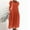 Orange, variant on ELFINDEA Dresses for Women 2024 Plus Size Dresses Casual Solid Color Short-sleeve O-neck Stitching Loose Pocket Cotton Linen Purple 4X