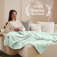 thumbnail image 3 of Bare Home Microplush Fleece Blanket - 300 GSM - Fuzzy Microfleece - Soft & Plush - Full/Queen, Spring Mint, 3 of 10