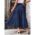 thumbnail image 2 of Cuteduck Women's Flowy Pleated Tiered Skirt Casual A-Line Midi Skirt S-2XL, 2 of 7