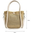 thumbnail image 2 of Crossbody Bags for Women, Straw Bags for Women, Cute Aesthetic Rattan Tote Bag for Outdoor, Boho Beach Holiday Shoulder Crossbody Bags for Daily Leisure, Beige, 2 of 7