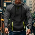 thumbnail image 5 of LWavelet Mens Casual Long Sleeve Pullover Hoodie with Zipper Pockets and Adjustable Drawstring Hood for Outdoor Activities, 5 of 5