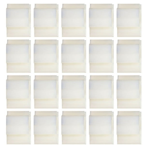 100 clips de plástico autoadhesivos de doble cara para fijar cables, abrazaderas de gestión de cables para uso doméstico (blanco)