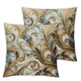 thumbnail image 2 of JRXY White Marble Throw Pillow Covers Fashion Marbling Granite Stone Square Pillow Cases for Decorative Cushion Bed Couch Sofa Gold Black Gray,2 pcs White, 2 of 6