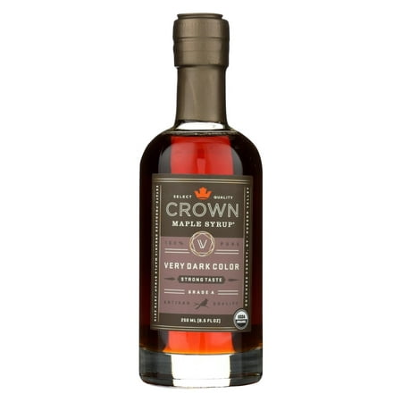 Crown Maple Syrup - Very Dark Color And Strong Taste - Pack of 8 - 8.5 Fl