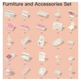 thumbnail image 6 of Robud Lady Wooden Dollhouse,3 Story with Balcony,28 Accessories Toy Gift for 3+Years Kid Girls, 6 of 8