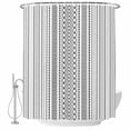 thumbnail image 2 of Black White Striped Waterproof Fabric Shower Curtain,Modern Farmhouse Geometric Waterproof Fabric Shower Curtain for Bathroom Curtains Bathtubs Hotel Shower Curtains with 12 Hooks Stall 48x72in, 2 of 8