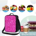 thumbnail image 4 of Bingfone Rose Red Glitter Reusable Insulated Lunch Bag Cooler For Work School Picnic Or Travel, 4 of 7