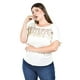 thumbnail image 1 of Blusa casual con lentejuelas Roman Fashion /Tallas Extras, 4047 (Blanco) blanco 38, 1 of 6