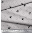thumbnail image 3 of Soimoi Gray Rayon Fabric Gift Box & Bell Dots Print Sewing Fabric Yard 42 Inch Wide, 3 of 3