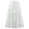 thumbnail image 3 of EINCcm Women's Lace Embroidery Eyelet Maxi Skirt High Elastic Waisted Tiered A-Line Flowy Swing Boho Midi Long Skirts, 3 of 4