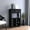 Black, variant on 12 - Wine Rack Bar Cart with Mobility Feature / Easy - to - Move Bar Setup