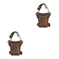 thumbnail image 2 of Maytalsory 1/2/3/5 Adjustable Strap Leg Bag For Men - Exquisite Craft And Compact Suitable For Daily Motorcycle PU Waist Fanny Pack Brown 2PCS, 2 of 6