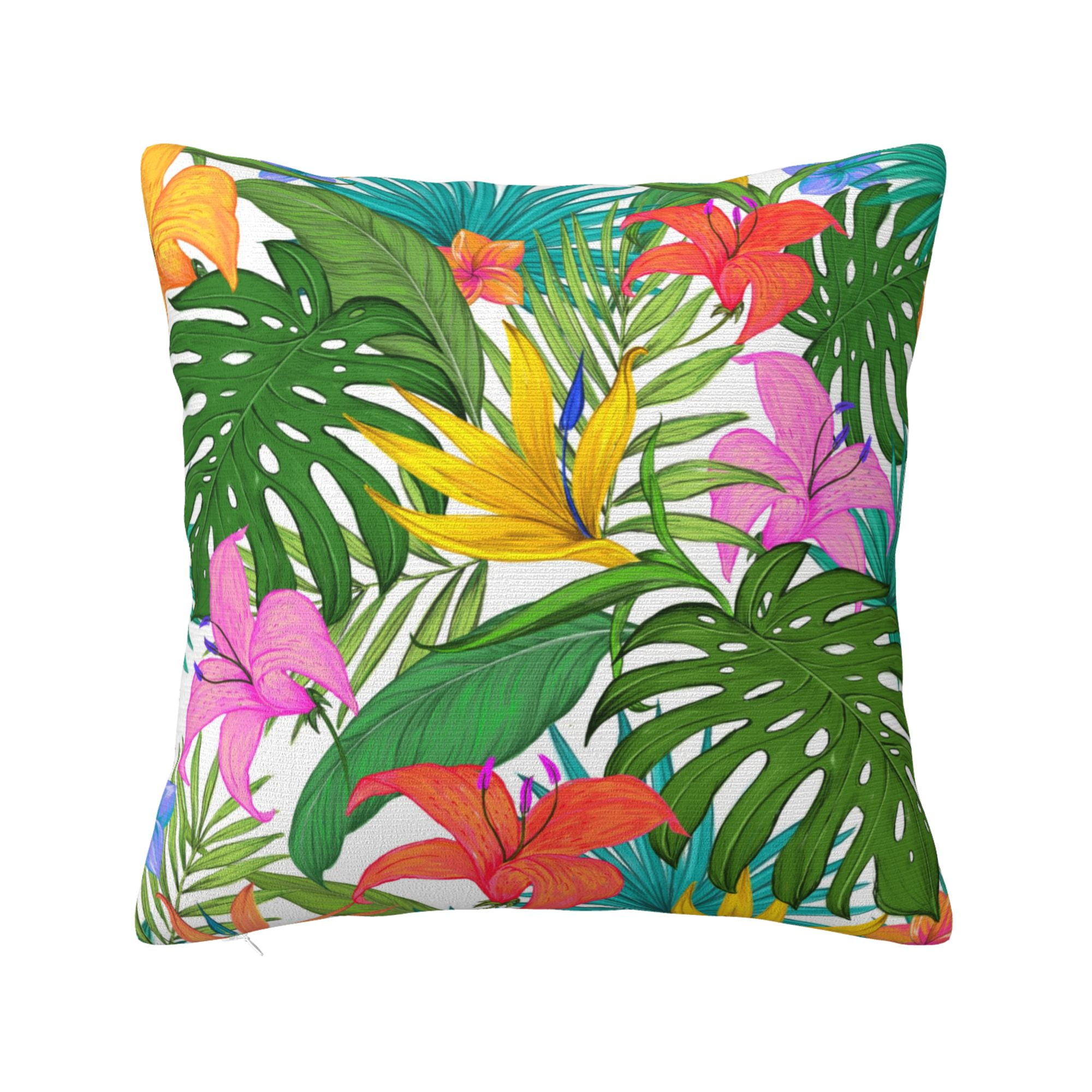 ZICANCN TropicalGreens Throw Pillow Covers, Bed Couch Sofa Knit