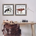 thumbnail image 3 of Stupell Industries Spring Farm Dairy Cows Animals Painting Brown Floater Framed Canvas Art Print Wall Art, 25 x 25, Set of 2, 3 of 10