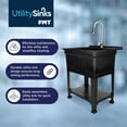 thumbnail image 2 of Utility Sink Heavy Duty Freestanding Utility Tub Sink, 30 x 24 Inches, Black, 2 of 12