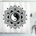 thumbnail image 1 of Ambesonne Black and White Shower Curtain, Lotus Flower, 69"Wx70"L, Black and White, 1 of 3