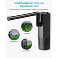 thumbnail image 2 of Aquarium Internal Filter Submersible Power Filter with Multiple Function Aeration System with Sponge Filter for Fish Tanks Gallon GPH W, 2 of 8
