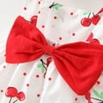 thumbnail image 7 of Weebloom Girls Spring Outfits Sleeveless Princess Dresses Hat Baby Dot Kids Toddler Bow Set Clothes Set Red 18-24 Months, 7 of 7