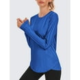 thumbnail image 3 of Weardear Long Sleeve Workout Tops for Women Crewneck Yoga Shirts Lightweight Athletic Gym Running Sport Casual T-Shirt, 3 of 5