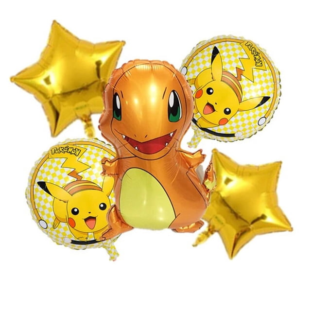 Suministros de decoración para fiesta de cumpleaños de Pokemon, decoración de globos de Pikachu, vajilla desechable de feliz cumpleaños, fiesta de papel para niños