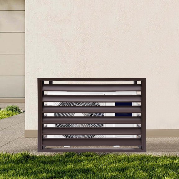 Aluminum Alloy Coffee Color Air Conditioner Fence Screen, Air Conditioner Privacy Screen, Air Conditioner Screen