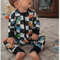 thumbnail image 3 of ATAIKU 3-24M Newborn Baby Zipper Footless Pajamas Bamboo Long Sleeve Footed Sleepers Sleep 'N Play for Infant Toddler Boys - Check Dinosaur, 3 of 9