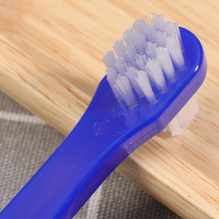 Double Sided Head Hard Nylon Bristle Tooth Brush Denture Cleaning