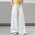 thumbnail image 2 of CONROSES Girls Baggy Pants Wide Leg Casual Pants for Girls Lightweight Solid Elastic Waist Leisure Jogger Pants With Pockets, 2 of 8