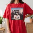 thumbnail image 2 of Vintage Patriotic Raccoon USA Glasses T-Shirt - Cute 4th of July Graphic Tee for Men and Women, Pepper, 2 of 5