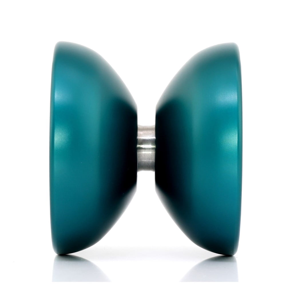yoyofriends Stingray Yo-Yo - Bi-Metal - 7068 Aluminum with Stainless Steel Rings (Teal w/Blasted Rings)