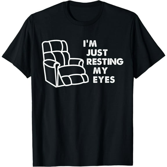 t-shirt I'm Just Resting My Eyes Funny Vintage Dad Grandpa Gifts T-Shirt mens，black，women，funny，men，journey，Crew Neck, Short Sleeve,printing