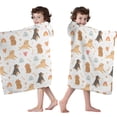 thumbnail image 4 of Dog Love Rainbow Hooded Bath Towel，50"x30" for Ages 3 To 12 Kids, Quick Dry Lightweight Soft Microfiber Hood Beach Towel Cover Up for Kids, 4 of 7