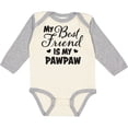 thumbnail image 3 of Inktastic My Best Friend is My Pawpaw with Hearts Boys or Girls Long Sleeve Baby Bodysuit, 3 of 5