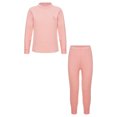 thumbnail image 3 of Yhong Youth Kids Boys Girls Striped Thermal Underwear Winter Base Layer Long Johns Set Thermal Top with Leggings Set Pink 11-12, 3 of 7