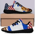 thumbnail image 3 of Israel American flag Jewish The Lamb And Lion of Judah Shoes Sneakers Black Size 10.5, 3 of 7