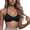 Black, variant on Manzbdm Women's Halter Neck Sports Bra Ruched Front Wireless Yoga Bras
