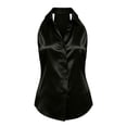 thumbnail image 4 of Mifsaly Silk Tank Tops for Women Elegant Sleeveless Button Down Shirts Soft Comfortable Business Casual Office Work Top Black,XXL, 4 of 6