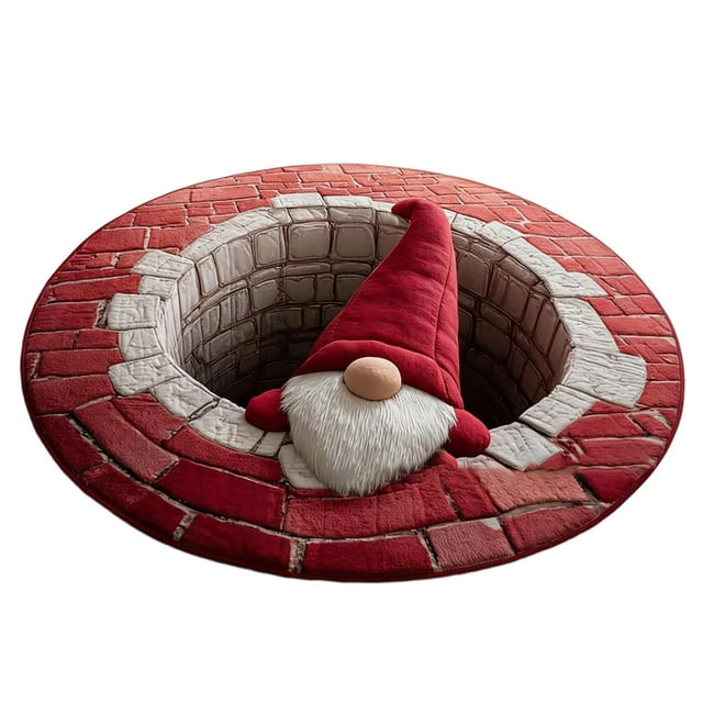 TIELUTT 3D Visual Rug Santa Up Design Festive Doormat for Large Throw Blankets for Men Well Dressed Home Blanket Soft Blankets for Women Fuzzy Abstract Area Rugs for Bedroom Living Room Carpets and R