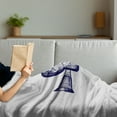 thumbnail image 3 of Movie Theater Soft Flannel Fleece Throw Blanket, Hand Drawn Sketch of a Video Projector in Blue Tones Cinema, Cozy Plush for Indoor and Outdoor Use, 50" x 60", Violet Blue Grey, by Ambesonne, 3 of 5