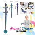thumbnail image 2 of Dragon Toy Dak Haan 30 dragón grande de cristal impreso en 3D, 2 of 7
