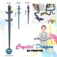 thumbnail image 2 of Dragon Toy Dak Haan 30 dragón grande de cristal impreso en 3D, 2 of 7