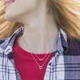 thumbnail image 5 of Miabella Infinity and Heart Charm Double Strand Necklace in Sterling Silver, 5 of 5