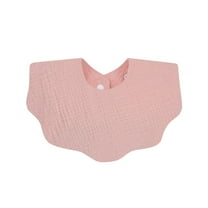 Ynynloco Infant Baby Cotton Bibs Solid Color Soft Absorbent Muslin Drool Baby Bib for Drooling and Teething Boys Girls