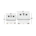 thumbnail image 4 of DecMode White Metal Sink Indoor Outdoor Wall Planter with Bronze Hardware and Distressed Accents, Set of 2 17", 13"W, 4 of 17