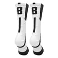 thumbnail image 1 of Player Id Black/White Number Crew Socks (#88, Medium) - #88,Medium, 1 of 3