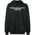 thumbnail image 2 of OXI Hoodie Sweatshirt - Neber Take Advice From Me, Basic Casual Hoodie for Men's and Women Fleece Hoodie Long Sleeve - Dark Heather 2X-Large, 2 of 3