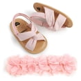 thumbnail image 2 of Baby Girl Sandals Summer Beach Shoe with Headband Set, 2 of 3